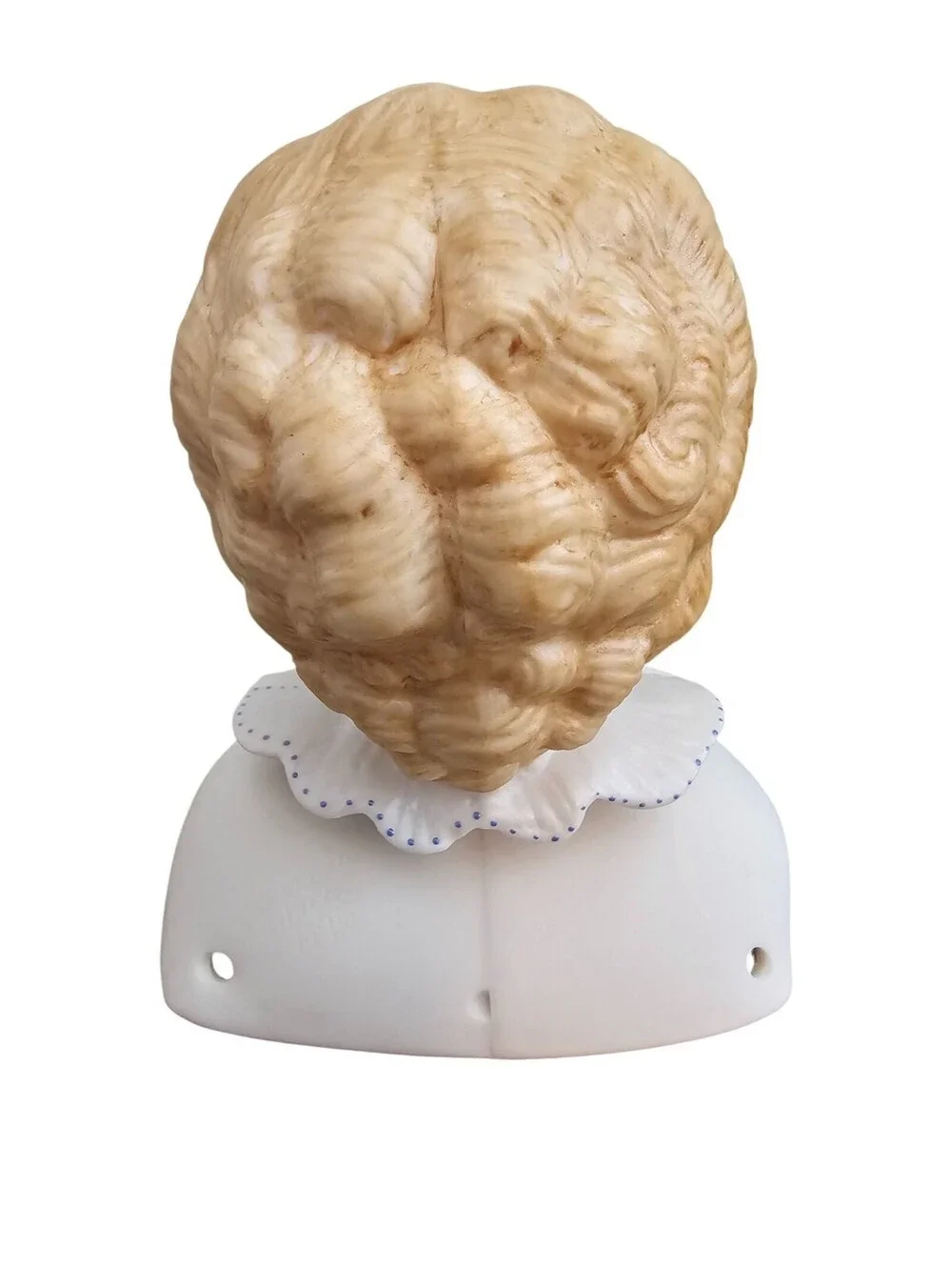 Vintage Hand Painted Bisque Doll Bust Head Intricate Victorian Woman Elizabeth